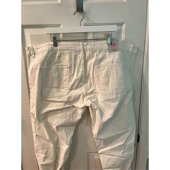 Pride Bunny White Rainbow Roll Up Chino Pants sz 50 NWT - Picture 6 of 8